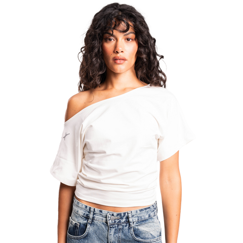 Marshmallow Tilted Tee