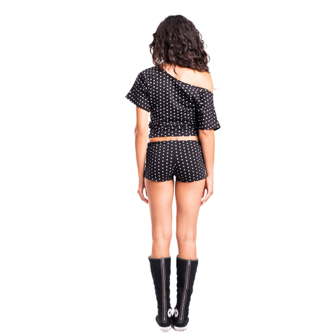 Charcoal Polka Tilted Tee