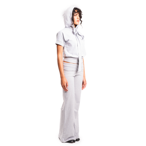 Gray Ribbed Pants