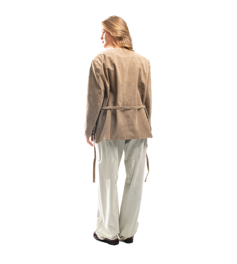 sand suede blazer