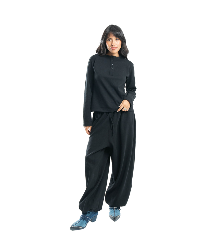 charcoal aero waffle pants