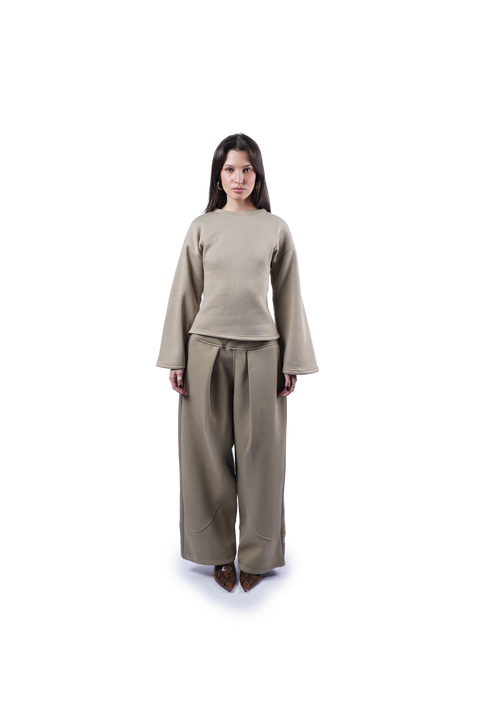 Sage zip down top