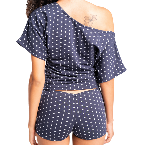 Midnight Polka Dot Tilted Tee