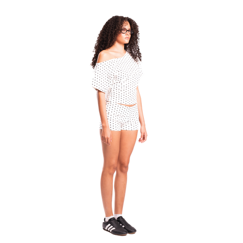 Marshmallow Polka Tilted Tee