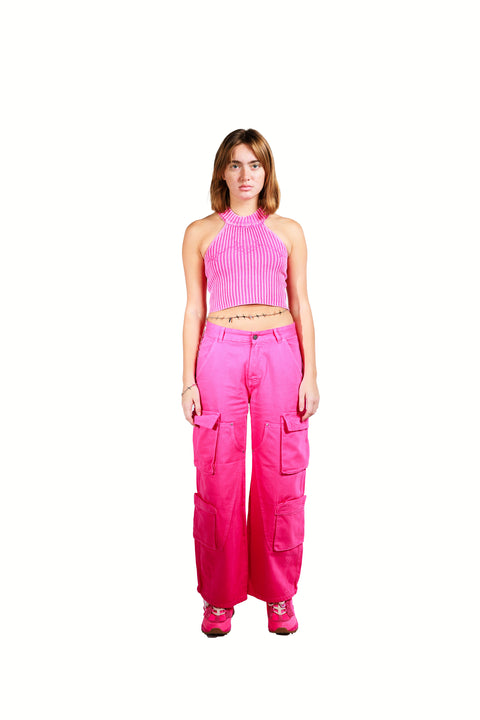 gothic double knee in pink