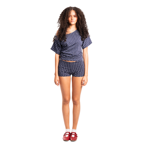 Midnight Polka Dot Tilted Tee