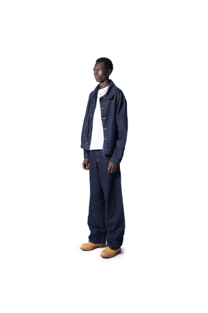 raw denim trucker set