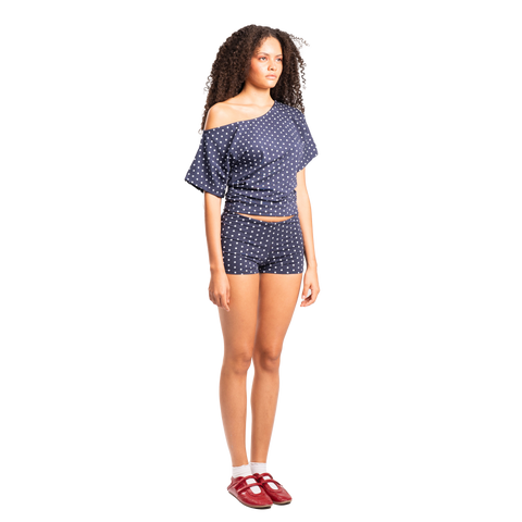 Midnight Polka Dot Tilted Tee