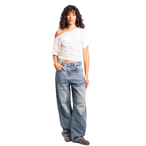 Marshmallow Tilted Tee