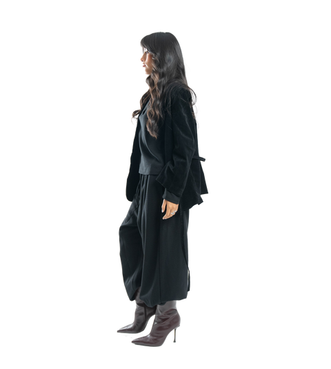 charcoal suede blazer